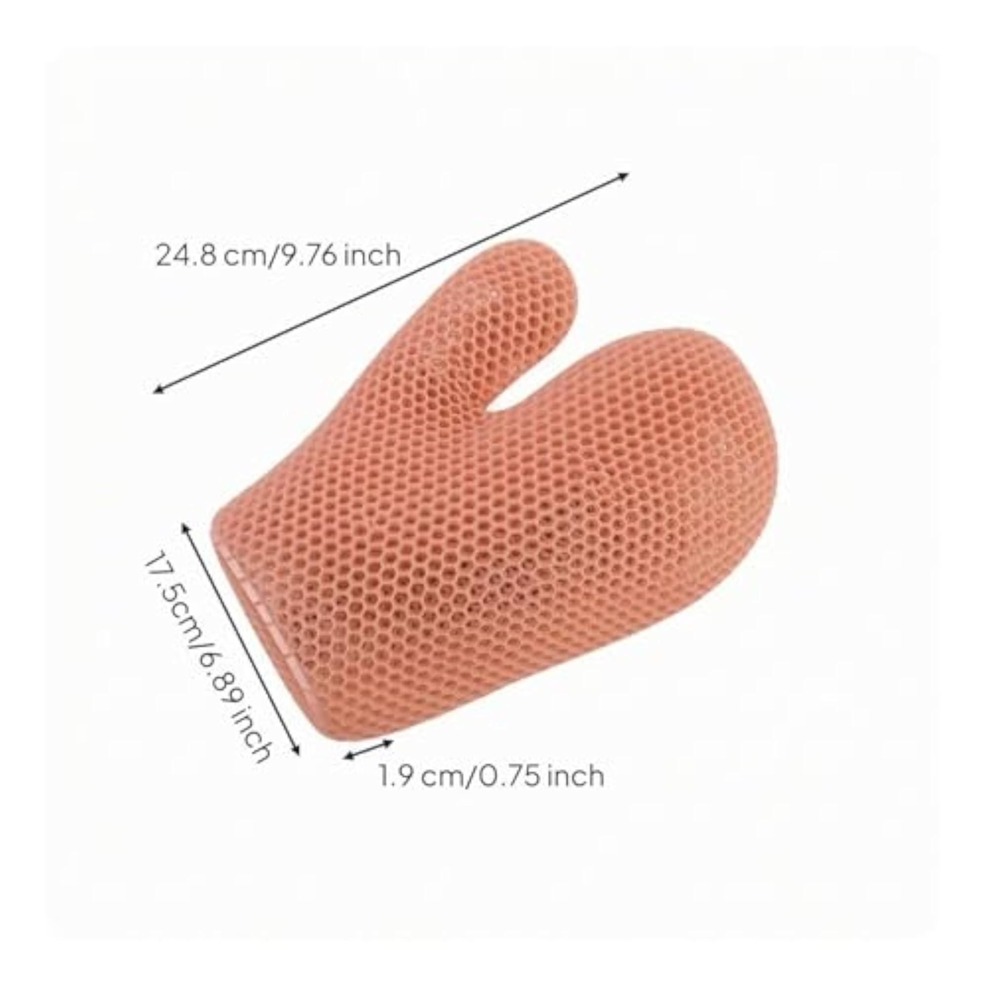 Thumb Section Bath Exfoliating Glove, Pink